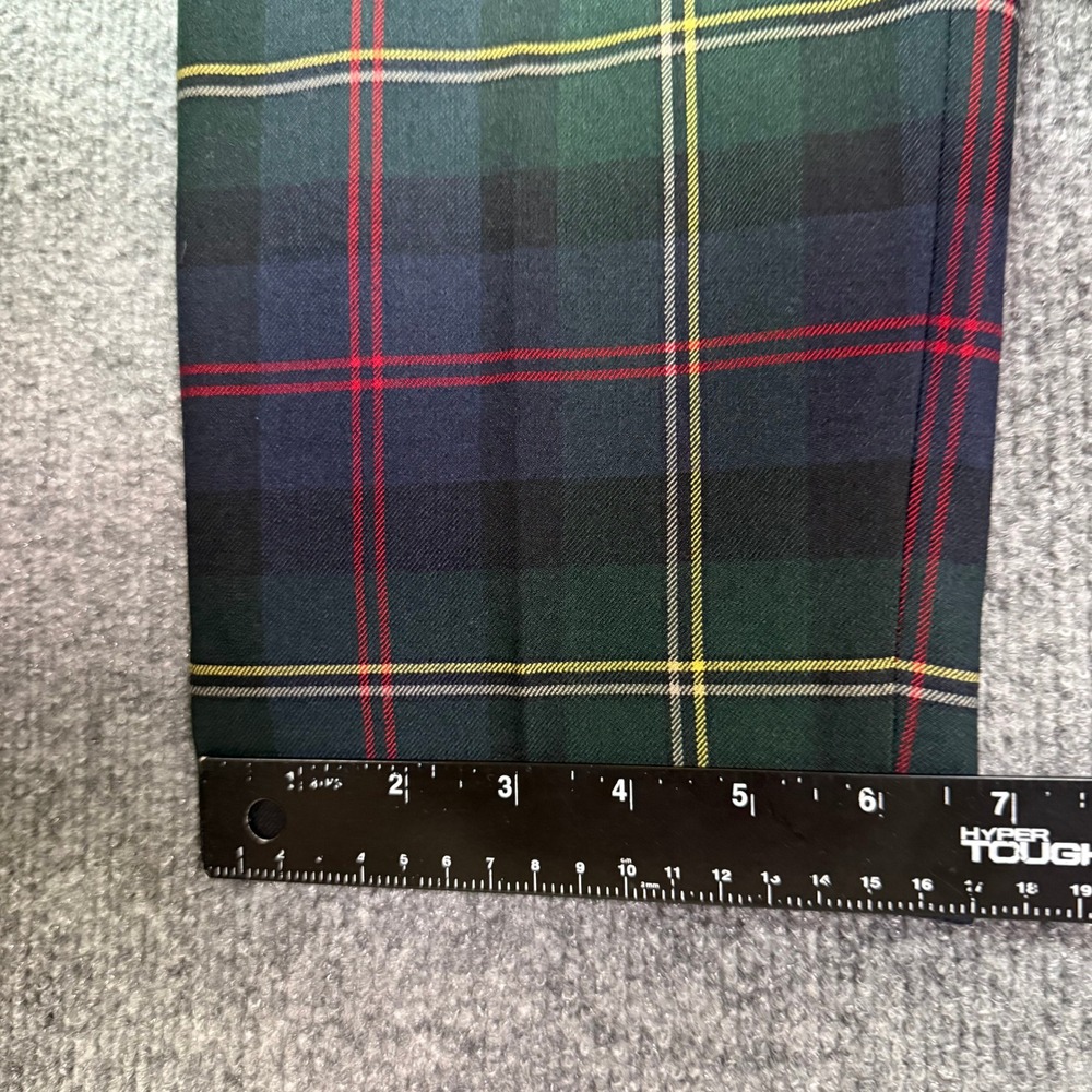 Talbots Hampshire Pants Womens 8 Green Plaid Wool Blend Straight Leg Fully Lined - Picture 15 of 16
